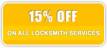 15% of on all locksmith services